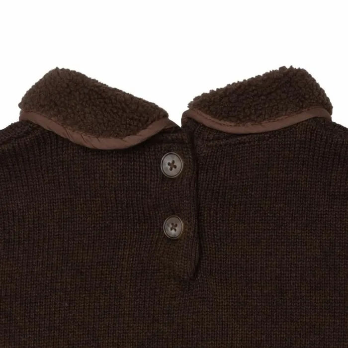 Donsje Amsterdam Sweaters and Cardigans Boys Freder Sweater Dark Brown Melange