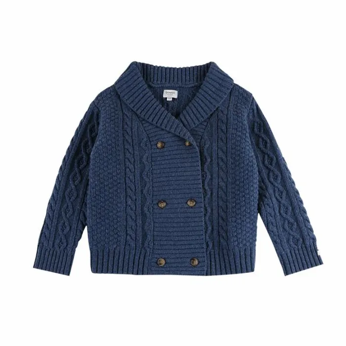 Donsje Amsterdam Sweaters and Cardigans Boys Jesper Cardigan Royal Blue Melange