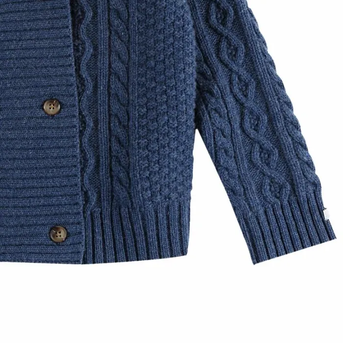 Donsje Amsterdam Sweaters and Cardigans Boys Jesper Cardigan Royal Blue Melange