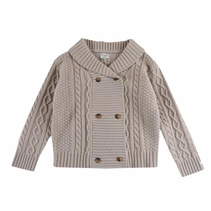 Donsje Amsterdam Sweaters and Cardigans Boys Jesper Cardigan Soft Taupe