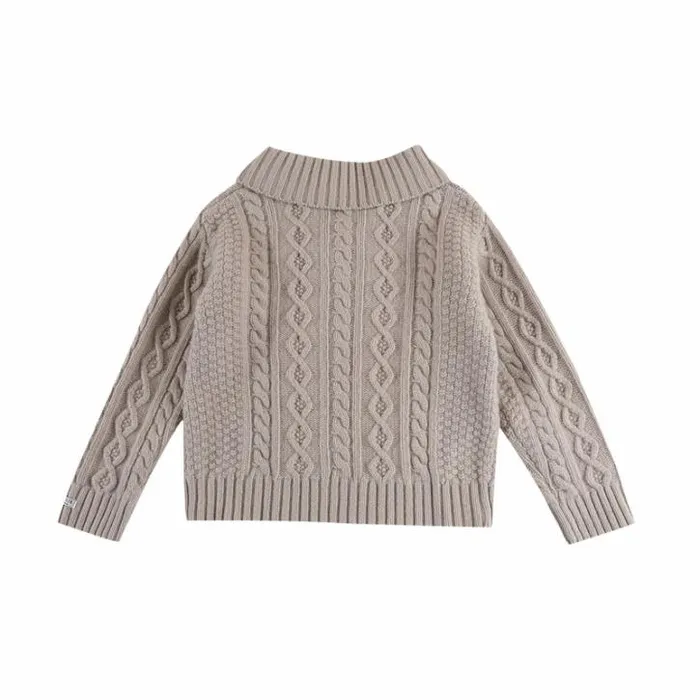 Donsje Amsterdam Sweaters and Cardigans Boys Jesper Cardigan Soft Taupe