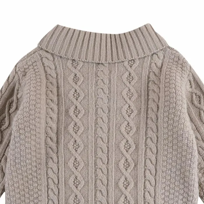 Donsje Amsterdam Sweaters and Cardigans Boys Jesper Cardigan Soft Taupe