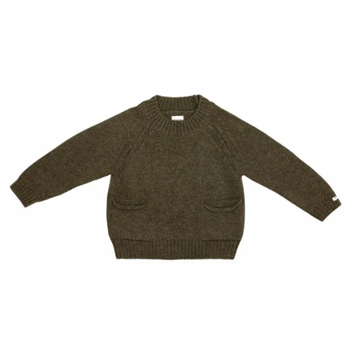 Donsje Amsterdam Sweaters and Cardigans Boys Louc Sweater Forest Green Melange