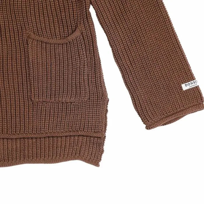 Donsje Amsterdam Sweaters and Cardigans Boys Qtella Sweater Dark Mocha
