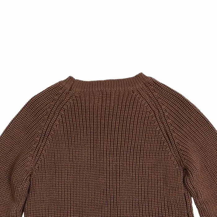 Donsje Amsterdam Sweaters and Cardigans Boys Qtella Sweater Dark Mocha