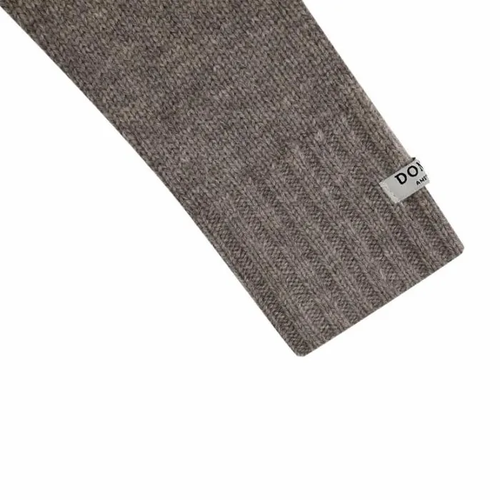 Donsje Amsterdam Sweaters and Cardigans Boys Vilno Merino Wool Sweater Dark Taupe Melange