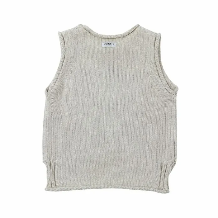 Donsje Amsterdam Sweaters and Cardigans Girls Daine Vest Champagne