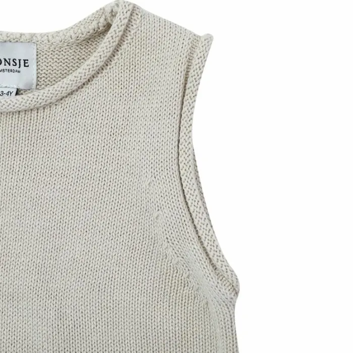 Donsje Amsterdam Sweaters and Cardigans Girls Daine Vest Champagne