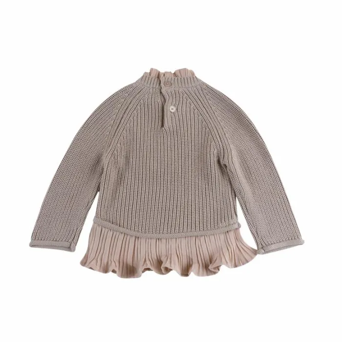Donsje Amsterdam Sweaters and Cardigans Girls Irene Sweater Soft Taupe