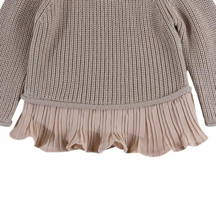 Donsje Amsterdam Sweaters and Cardigans Girls Irene Sweater Soft Taupe