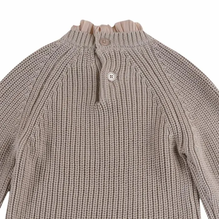 Donsje Amsterdam Sweaters and Cardigans Girls Irene Sweater Soft Taupe