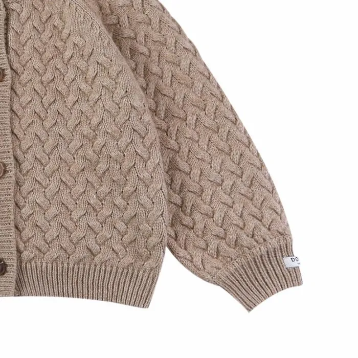 Donsje Amsterdam Sweaters and Cardigans Girls Loena Cardigan Latte Melange