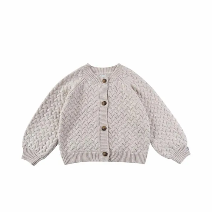 Donsje Amsterdam Sweaters and Cardigans Girls Loena Cardigan Soft Sand