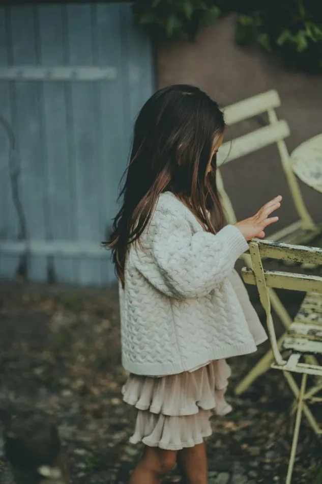 Donsje Amsterdam Sweaters and Cardigans Girls Loena Cardigan Soft Sand
