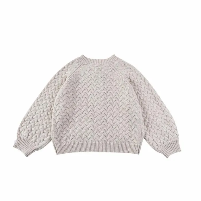 Donsje Amsterdam Sweaters and Cardigans Girls Loena Cardigan Soft Sand