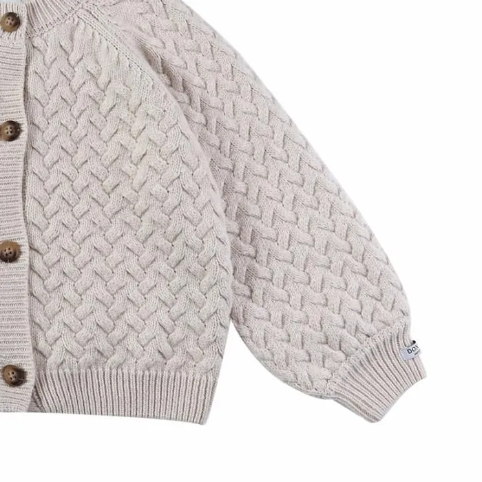 Donsje Amsterdam Sweaters and Cardigans Girls Loena Cardigan Soft Sand