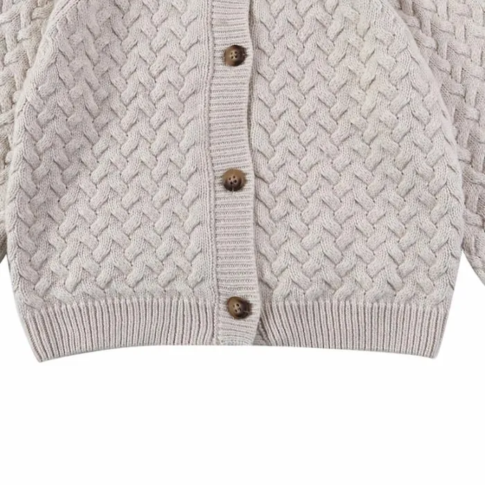 Donsje Amsterdam Sweaters and Cardigans Girls Loena Cardigan Soft Sand