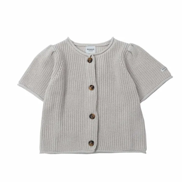Donsje Amsterdam Sweaters and Cardigans Girls Ziffi Cardigan Soft Sand