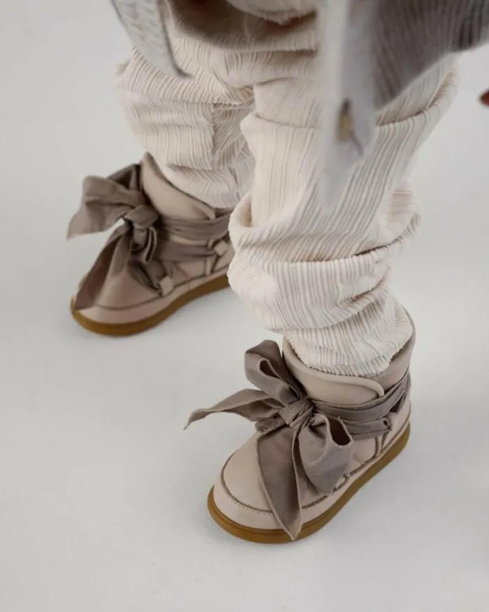 Donsje Amsterdam Toddler Shoes Baby Wisi Organza Shoes Powder Nubuck