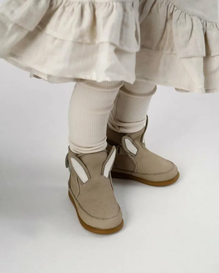 Donsje Amsterdam Toddler Shoes Girls Girls Dubu Classic Shoes Taupe Nubuck