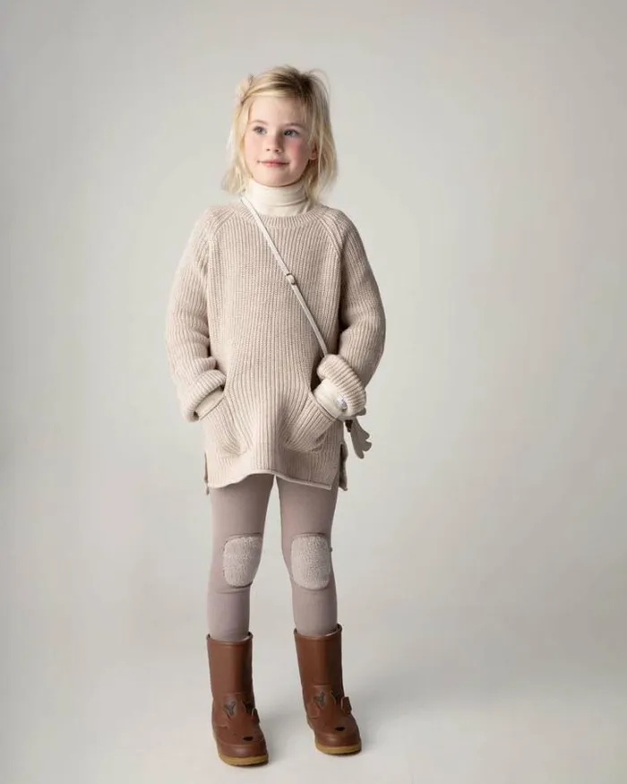Donsje Amsterdam Trousers and Leggings Girls Keene Leggings Dark Taupe