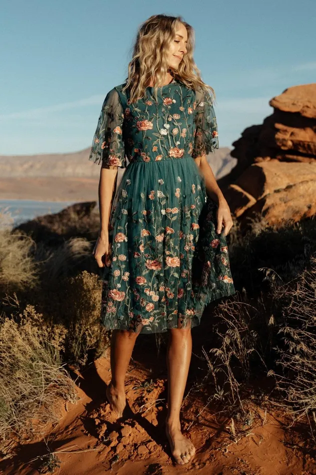 Duchess Tulle Dress Jade Garden Women Baltic Born Short Dresses