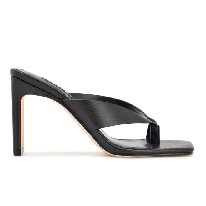 Durlife Heeled Thong Sandals Black Women Nine West Sandals