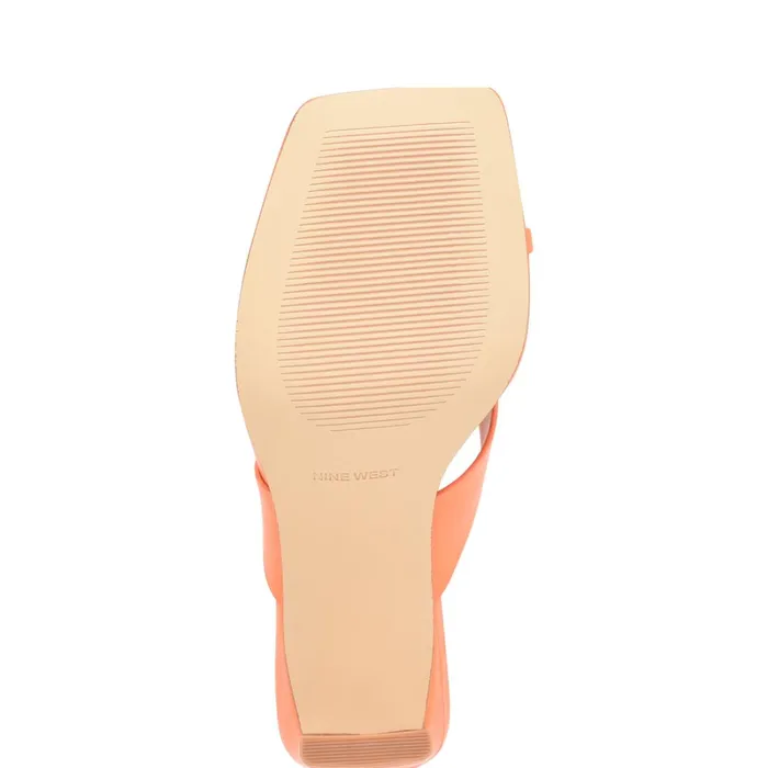 Durlife Heeled Thong Sandals Orange Women Nine West Dress Durlife Heeled Thong Sandals Orange Women Nine West Dress