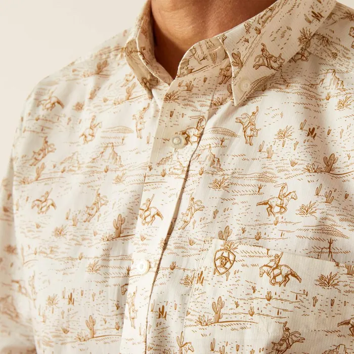 Edison Classic Fit Shirt Tan Men Ariat Button Down Shirts Edison Classic Fit Shirt Tan Men Ariat Button Down Shirts
