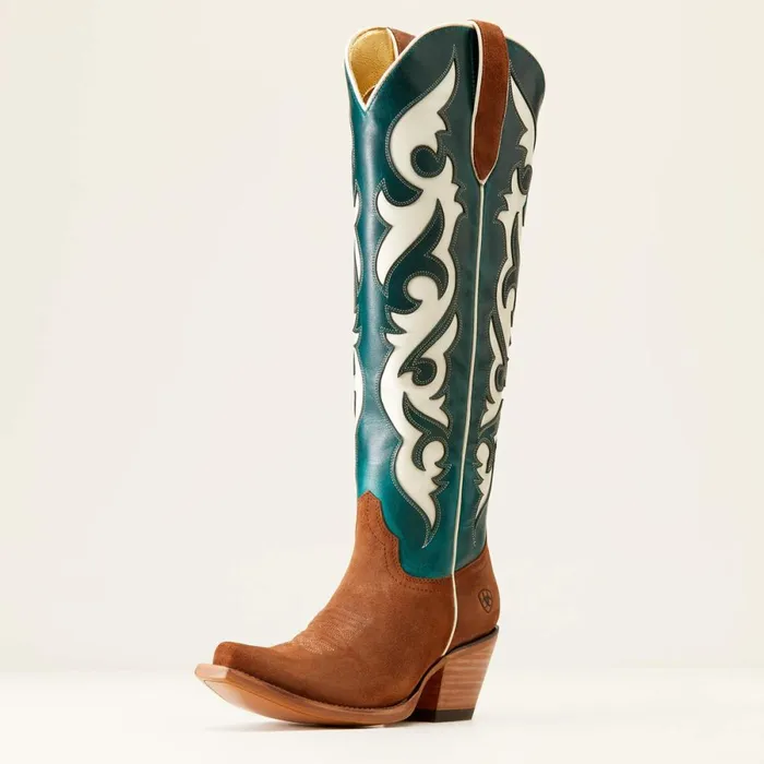 Elvira StretchFit Western Boot Terracotta Suedeancient Turquoise Women Ariat Western Boots Elvira StretchFit Western Boot Terracotta Suedeancient Turquoise Women Ariat Western Boots