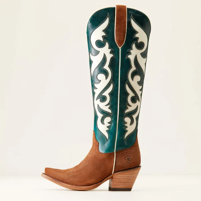 Elvira StretchFit Western Boot Terracotta Suedeancient Turquoise Women Ariat Western Boots Elvira StretchFit Western Boot Terracotta Suedeancient Turquoise Women Ariat Western Boots
