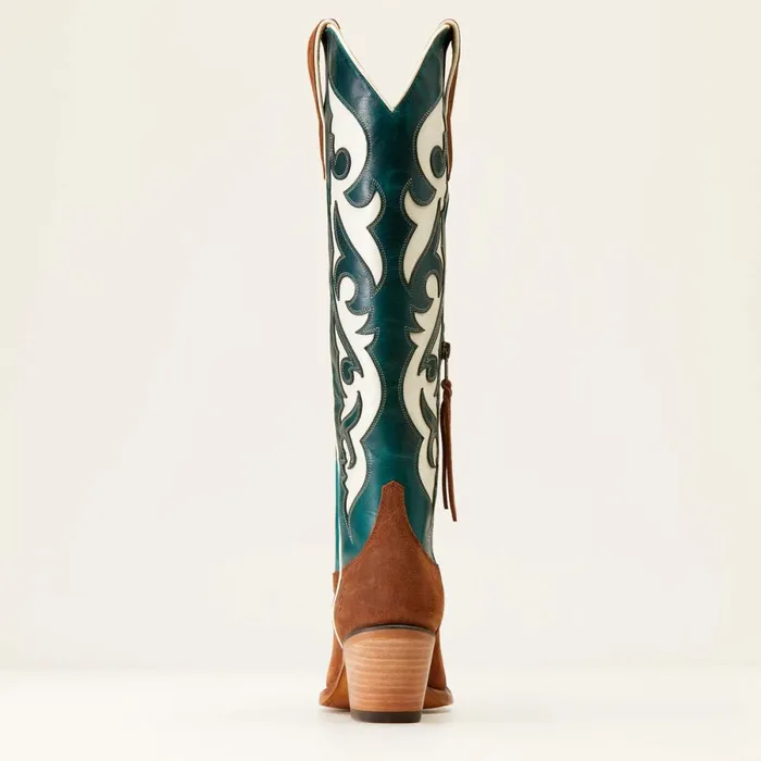 Elvira StretchFit Western Boot Terracotta Suedeancient Turquoise Women Ariat Western Boots Elvira StretchFit Western Boot Terracotta Suedeancient Turquoise Women Ariat Western Boots