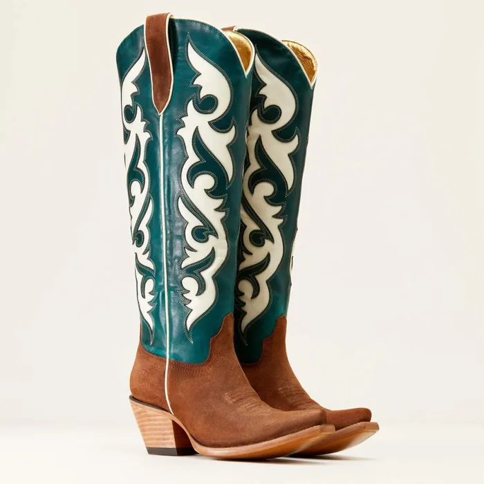 Elvira StretchFit Western Boot Terracotta Suedeancient Turquoise Women Ariat Western Boots Elvira StretchFit Western Boot Terracotta Suedeancient Turquoise Women Ariat Western Boots