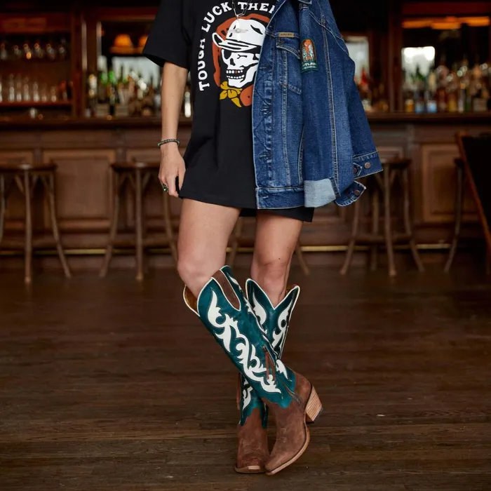 Elvira StretchFit Western Boot Terracotta Suedeancient Turquoise Women Ariat Western Boots Elvira StretchFit Western Boot Terracotta Suedeancient Turquoise Women Ariat Western Boots