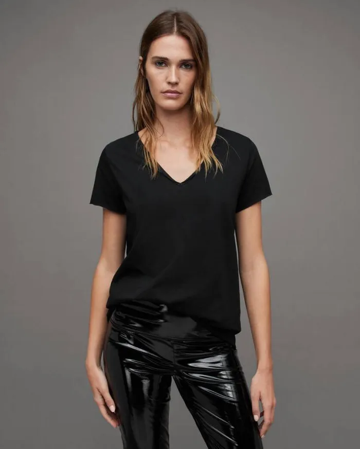 Emelyn Tonic TShirt Jet Black Women AllSaints Tops and Shirts