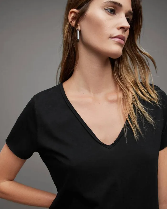 Emelyn Tonic TShirt Jet Black Women AllSaints Tops and Shirts