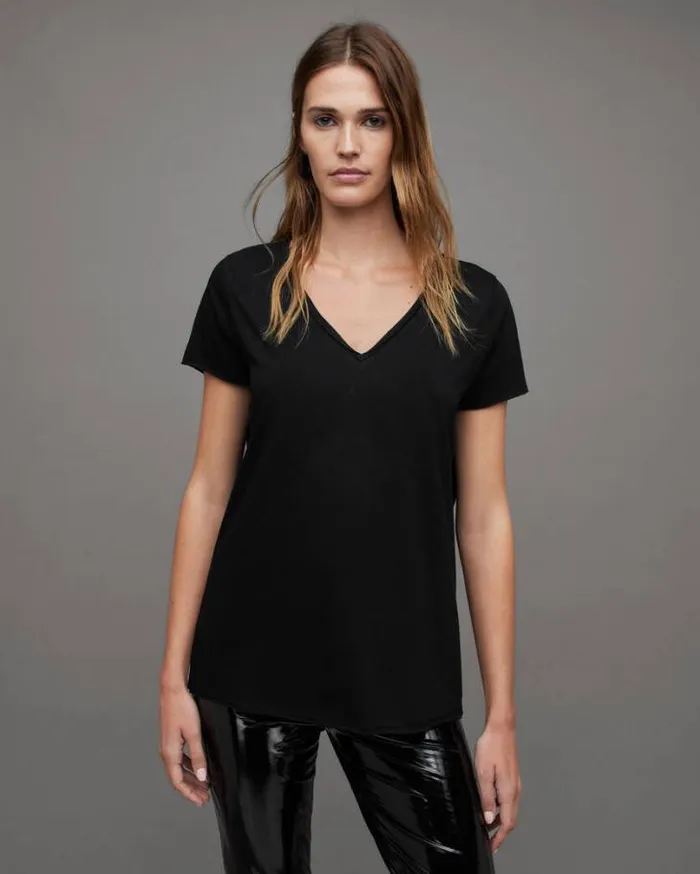 Emelyn Tonic TShirt Jet Black Women AllSaints Tops and Shirts