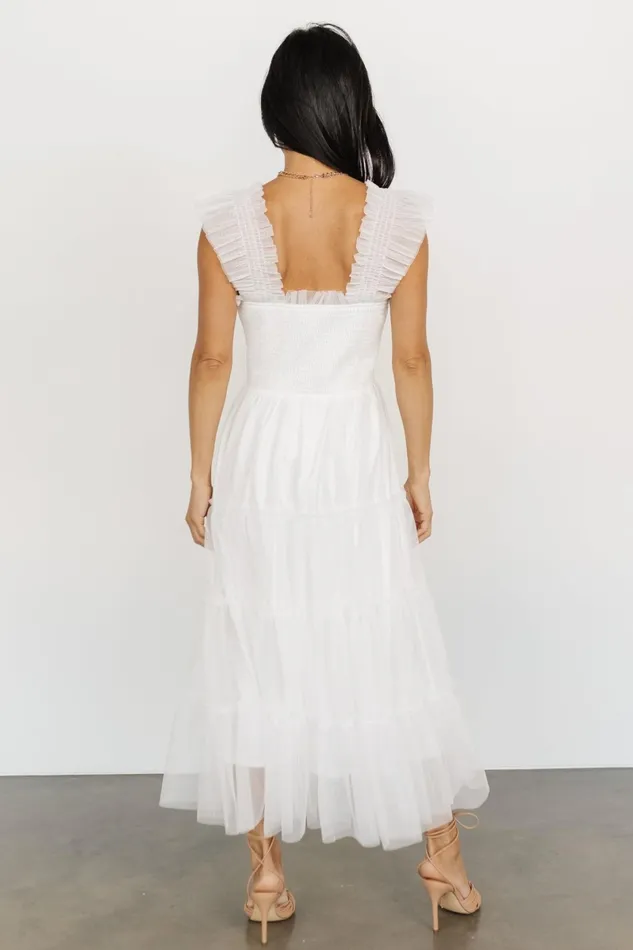 Emma Smocked Tulle Dress Off White Women Baltic Born Bridal Emma Smocked Tulle Dress Off White Women Baltic Born Bridal
