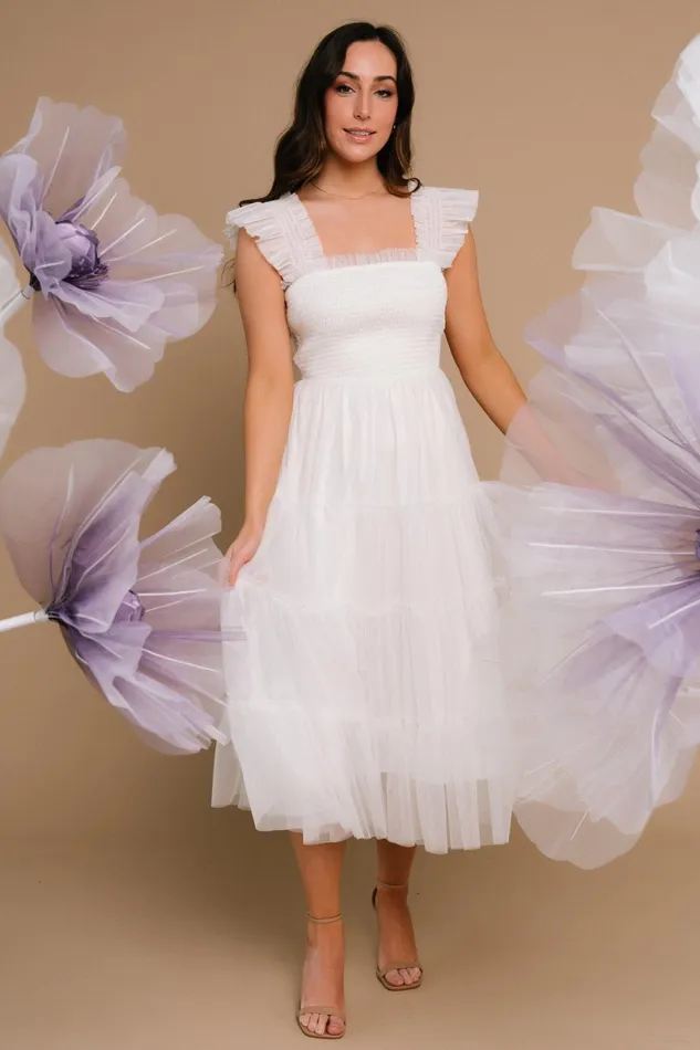 Emma Smocked Tulle Dress Off White Women Baltic Born Bridal Emma Smocked Tulle Dress Off White Women Baltic Born Bridal
