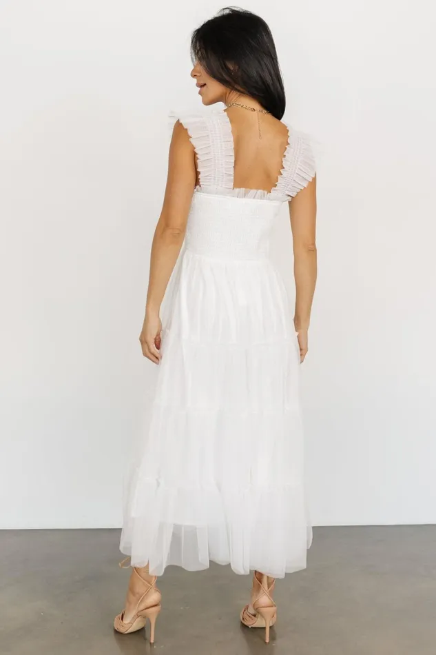 Emma Smocked Tulle Dress Off White Women Baltic Born Bridal Emma Smocked Tulle Dress Off White Women Baltic Born Bridal