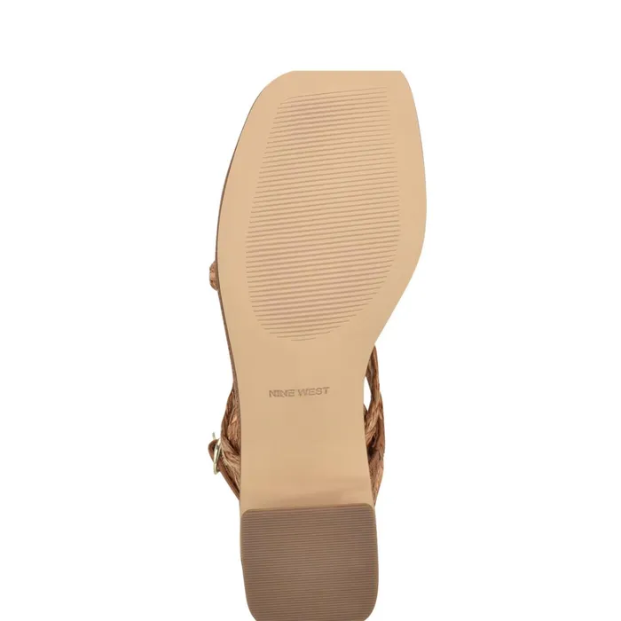 Emolly Raffia Block Heel Sandals Brown Raffia Women Nine West Sandals Emolly Raffia Block Heel Sandals Brown Raffia Women Nine West Sandals