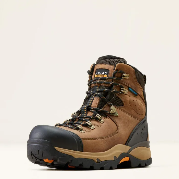 Endeavor 6034 Waterproof Work Boot Dusted Brown Men Ariat Work Boots