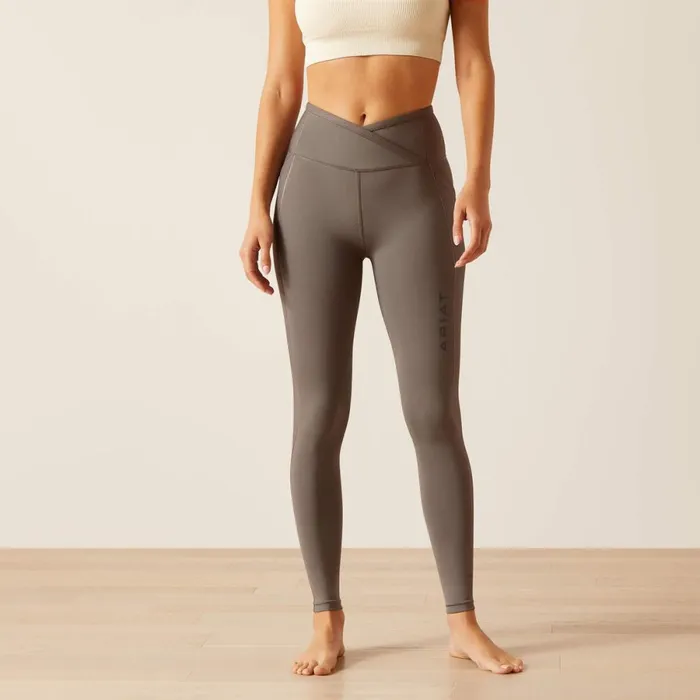 Eos Chic Half Grip Tight Plum Grey Women Ariat Pants and Shorts