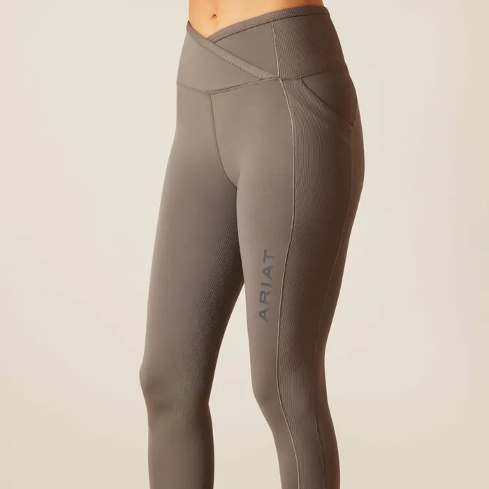 Eos Chic Half Grip Tight Plum Grey Women Ariat Pants and Shorts Eos Chic Half Grip Tight Plum Grey Women Ariat Pants and Shorts