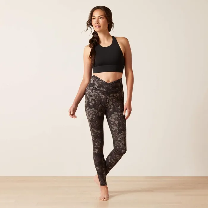 Eos Etch Half Grip Tight Exploded Black Floral Women Ariat Pants and Shorts Eos Etch Half Grip Tight Exploded Black Floral Women Ariat Pants and Shorts