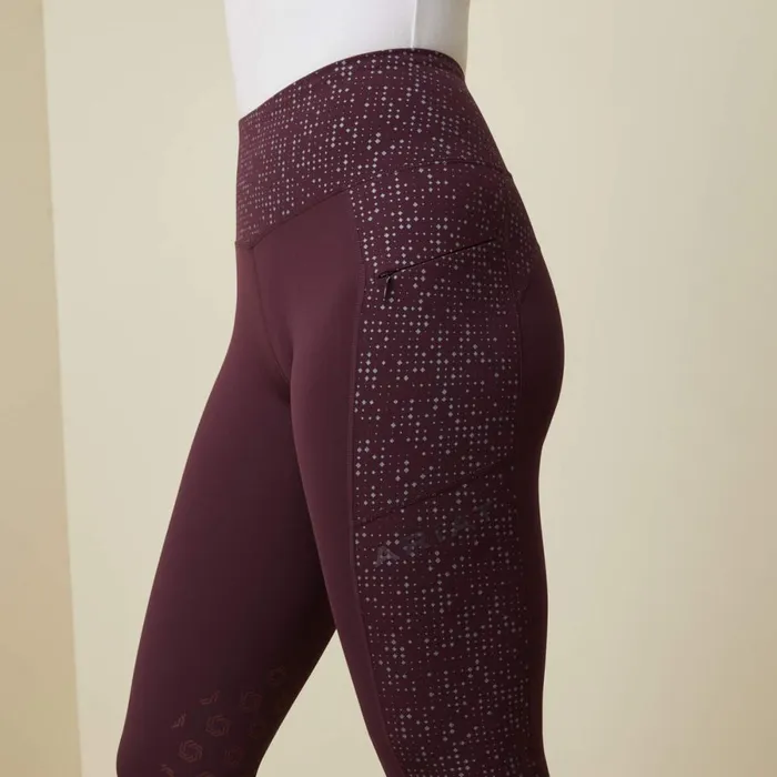 Eos Lumina Knee Patch Tight Mulberry Women Ariat Pants and Shorts Eos Lumina Knee Patch Tight Mulberry Women Ariat Pants and Shorts