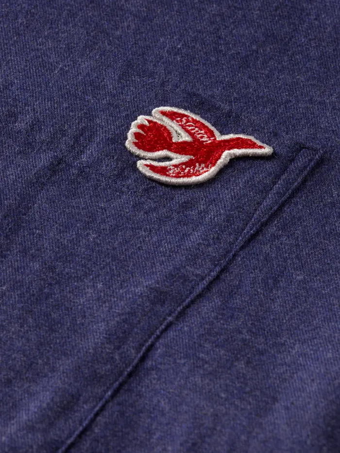 Essential 8211 THE FREE SPIRIT PEACE BIRD MELANGE TWILL SHIRT Navy Men Scotch and Soda Shirts Essential 8211 THE FREE SPIRIT PEACE BIRD MELANGE TWILL SHIRT Navy Men Scotch and Soda Shirts