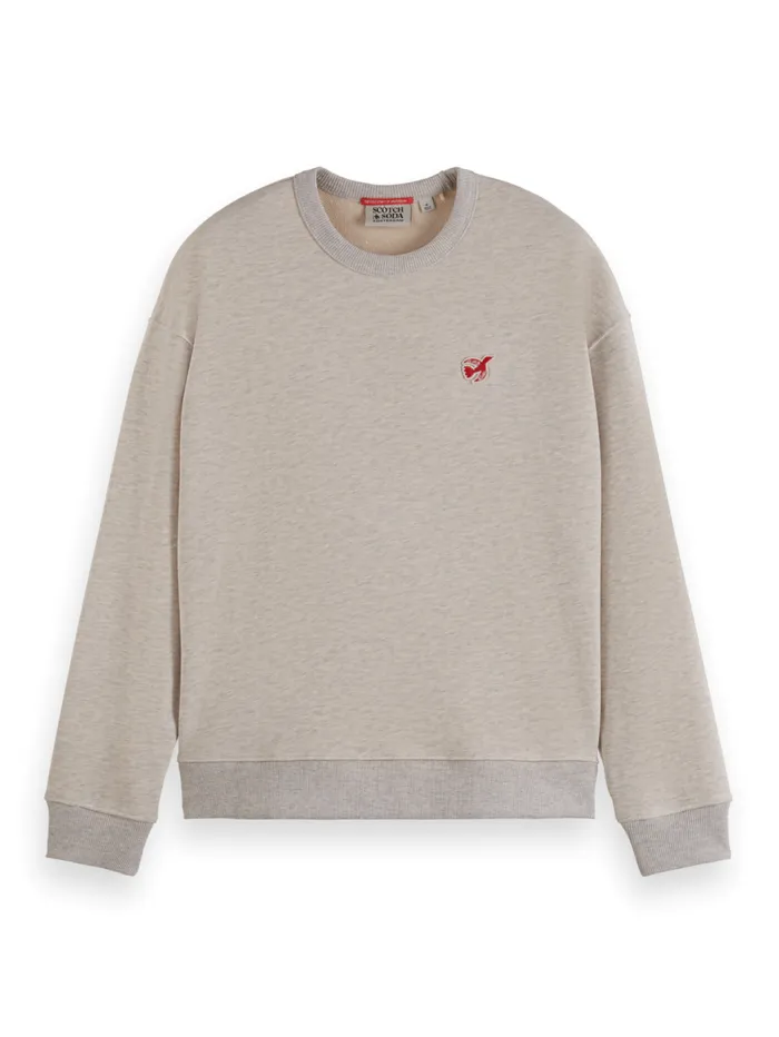 Essential 8211 THE FREE SPIRIT PEACE BIRD SWEATSHIRT Oatmeal Melange Men Scotch and Soda Essentials Essential 8211 THE FREE SPIRIT PEACE BIRD SWEATSHIRT Oatmeal Melange Men Scotch and Soda Essentials