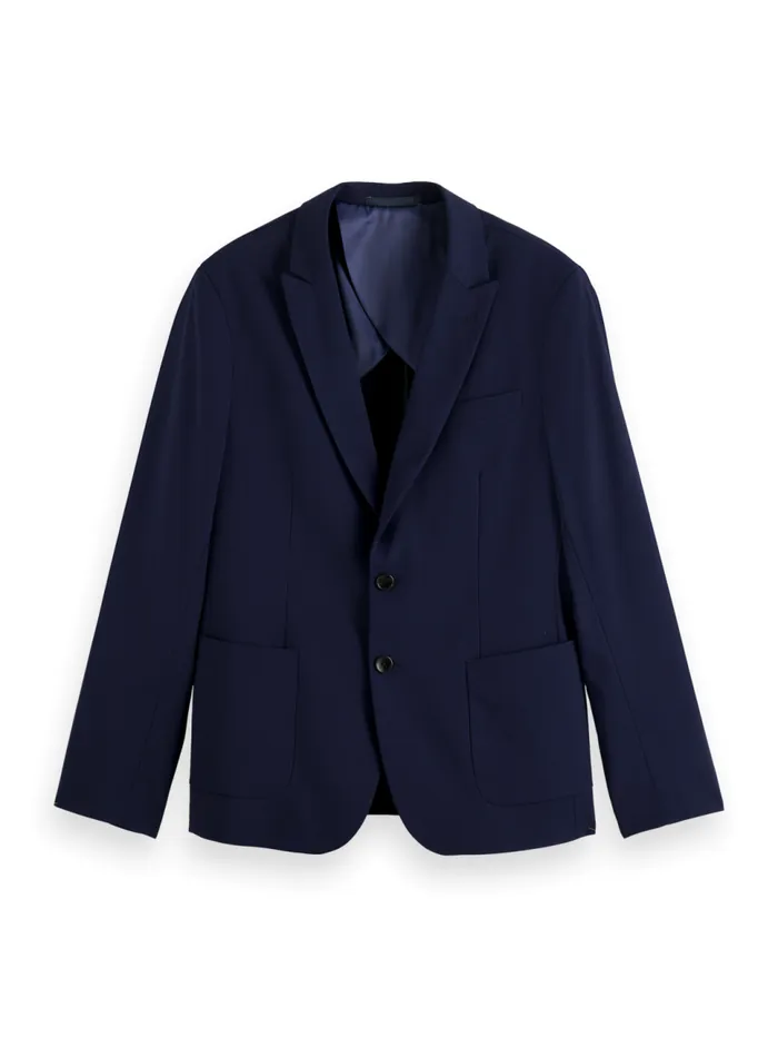 Essential 8211 UNCONSTRUCTED PEAK LAPEL COOLWOOL BLAZER Night Men Scotch and Soda Blazers and Waistcoats Essential 8211 UNCONSTRUCTED PEAK LAPEL COOLWOOL BLAZER Night Men Scotch and Soda Blazers and Waistcoats