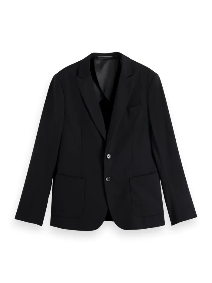 Essential 8211 UNCONSTRUCTED PEAK LAPEL COOLWOOL BLAZER Night Men Scotch and Soda Blazers and Waistcoats Essential 8211 UNCONSTRUCTED PEAK LAPEL COOLWOOL BLAZER Night Men Scotch and Soda Blazers and Waistcoats